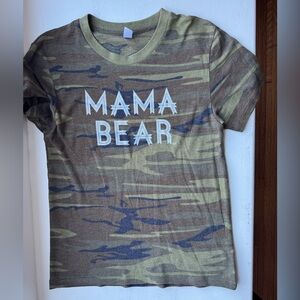 Loved by Hannah & Eli MAMA BEAR camo tshirt Women’s size S